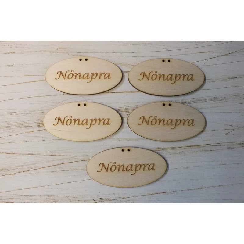 Natúr fa - "Nőnapra" ovál tábla 5db/csomag kifutó