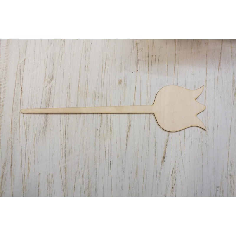 Natúr fa - Beszúrható tábla tulipán 37cm