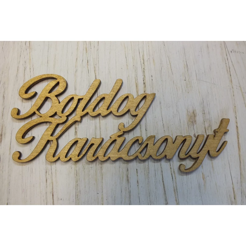 Boldog karácsonyt felirat arany 15cm