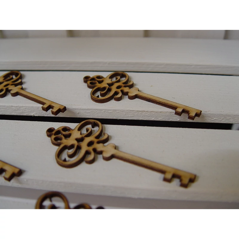 Kulcs vintage 3,5x8cm 5db/csomag