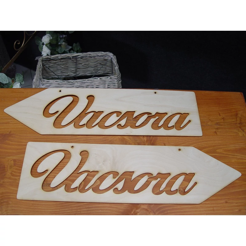 Natúr fa - "Vacsora" irányítótábla jobb 50cm