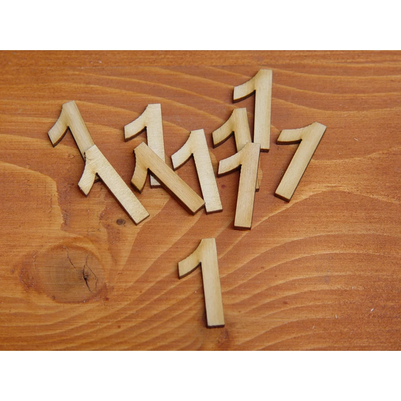 Natúr fa - Számok 1-es 3cm 