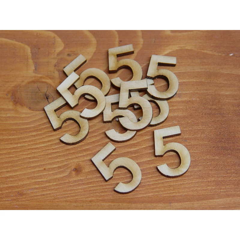 Natúr fa - Számok 5-ös 3cm 