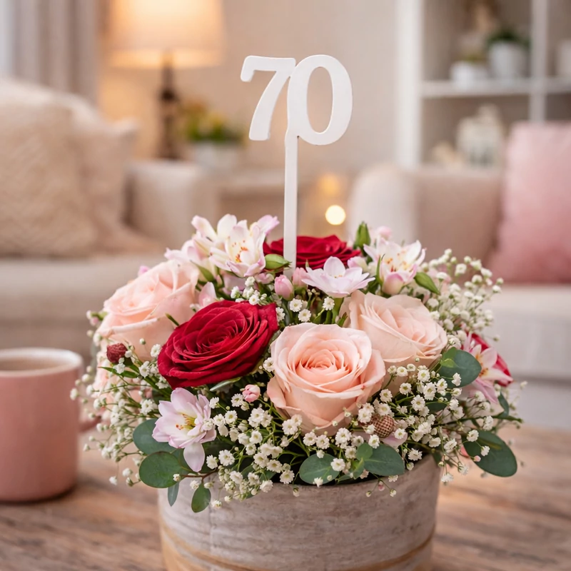 Beszúrható számok 70-es fehér 6db/csomag