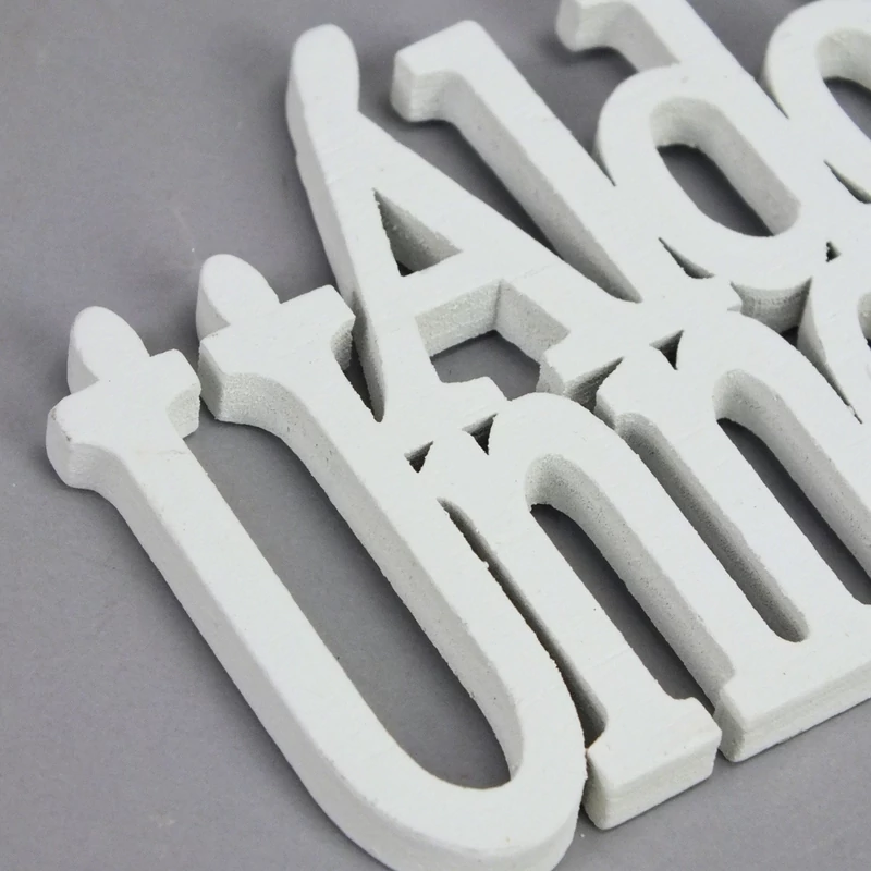 Fa - "Áldott Ünnepeket" felirat koszorúra fehér 14cm 3db/csomag