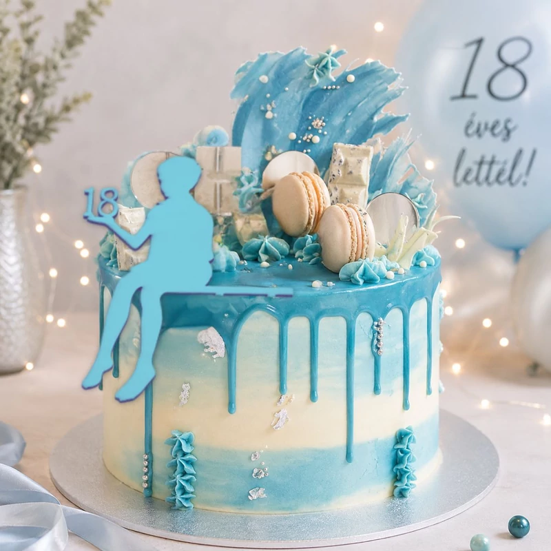 Natúr fa - Egyedi tortabeszúró fiú választott számmal