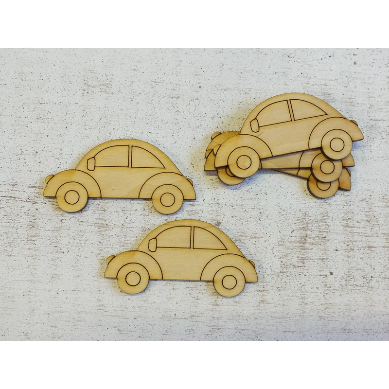 Natúr fa - Autó rajzos 7cm