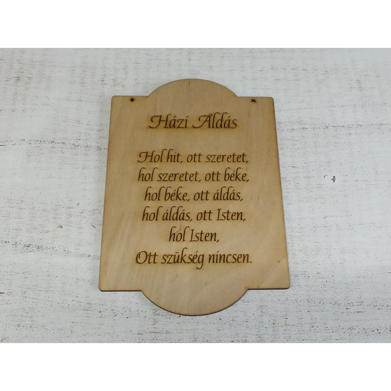 Natúr fa - Házi áldás tábla