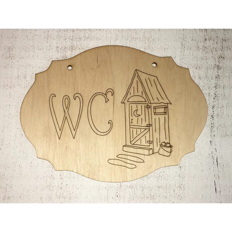 Natúr fa - WC  rajzos tábla