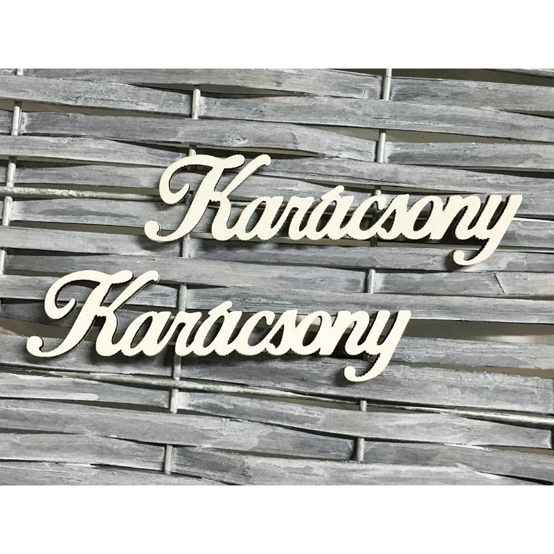 Karácsony felirat 9,5cm fehér 