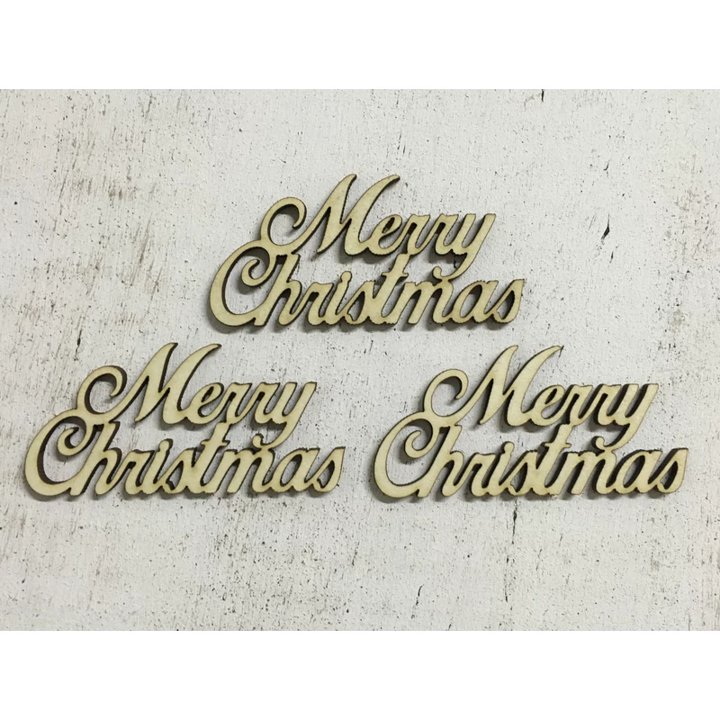 "Merry Christmas" felirat 7,5cm 3db/csomag