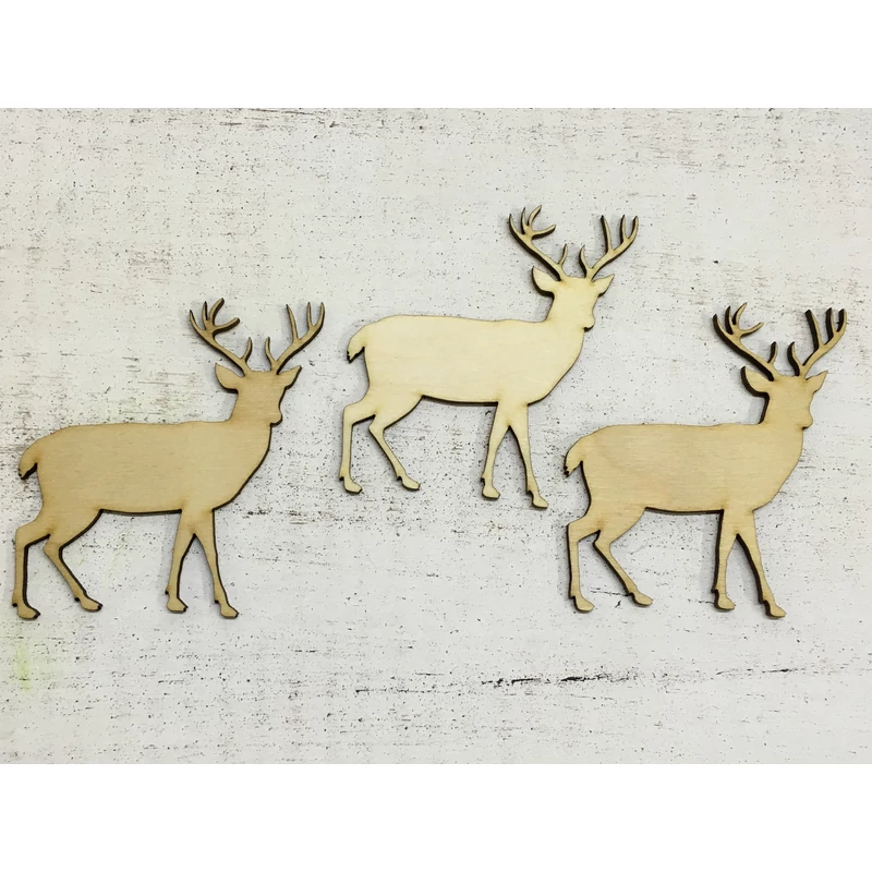 Natúr fa - Rénszarvas álló 10cm