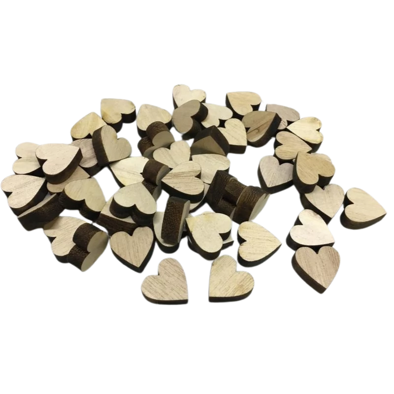 Fa szív 2cm 50db/csomag