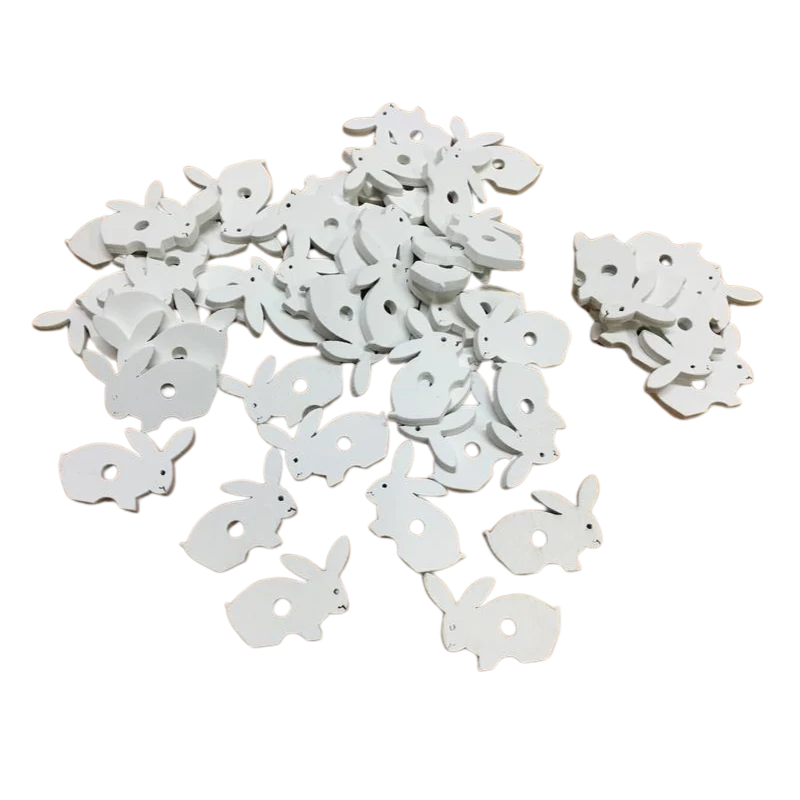 Fa nyuszi fehér 2,5cm 50db/csomag