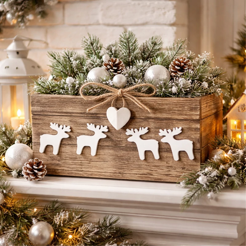 Fehér rénszarvas 3cm 30db/csomag