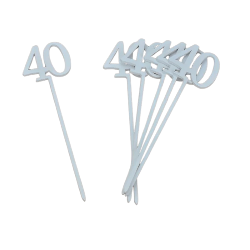 Beszúrható számok 40-es fehér 6db/csomag