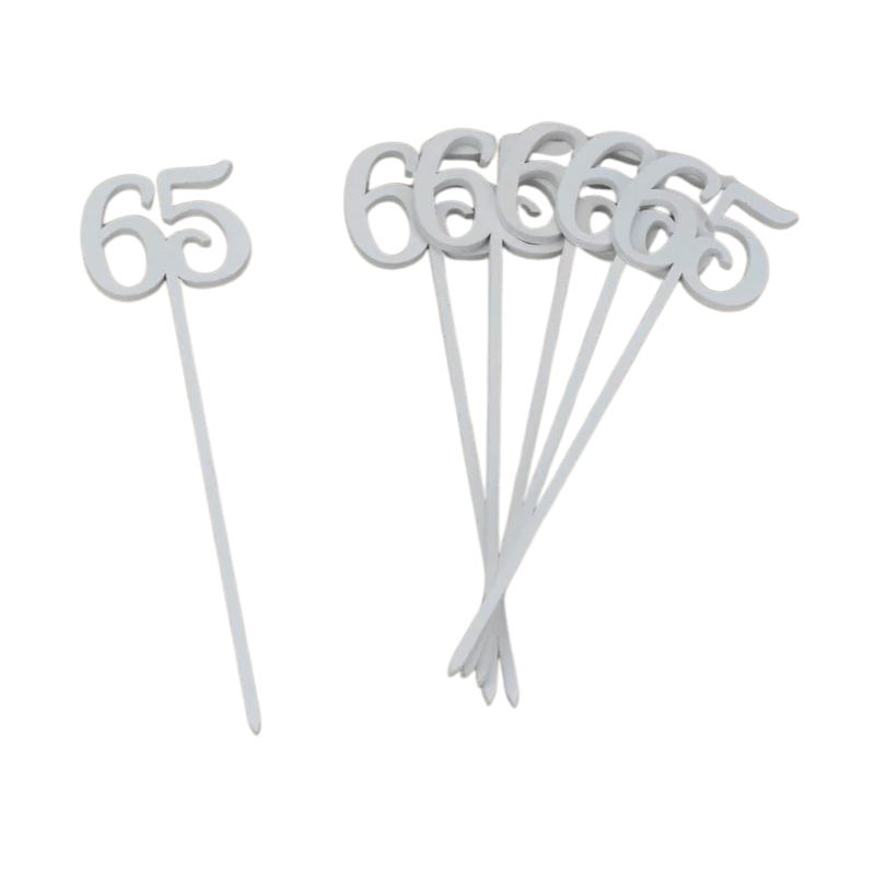 Beszúrható számok 65-ös fehér 6db/csomag
