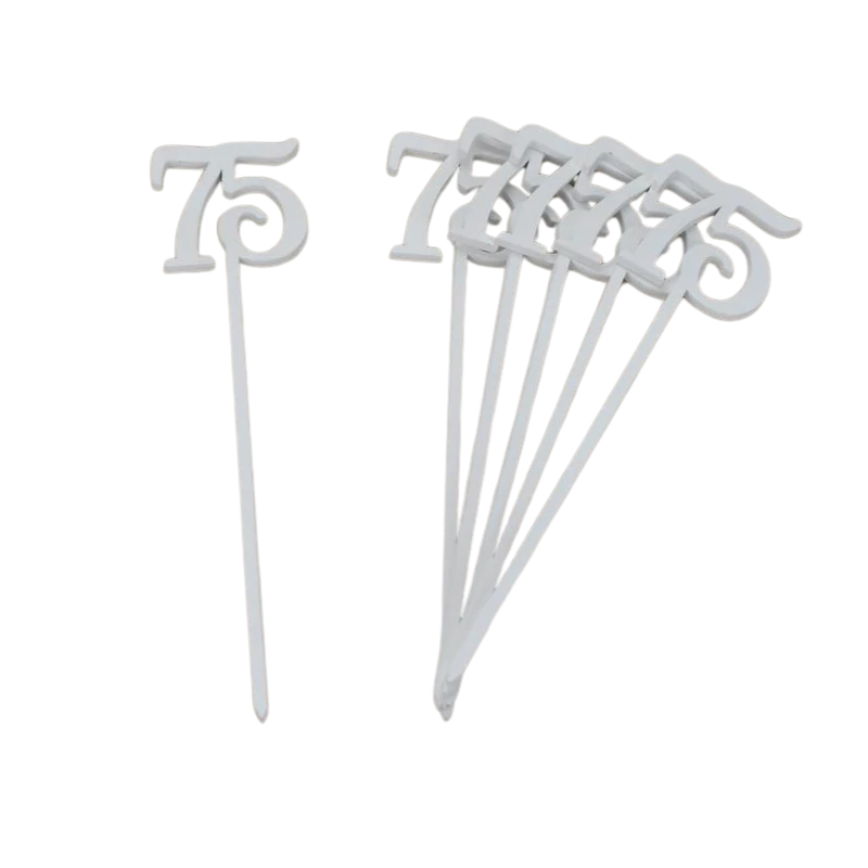 Beszúrható számok 75-ös fehér 6db/csomag