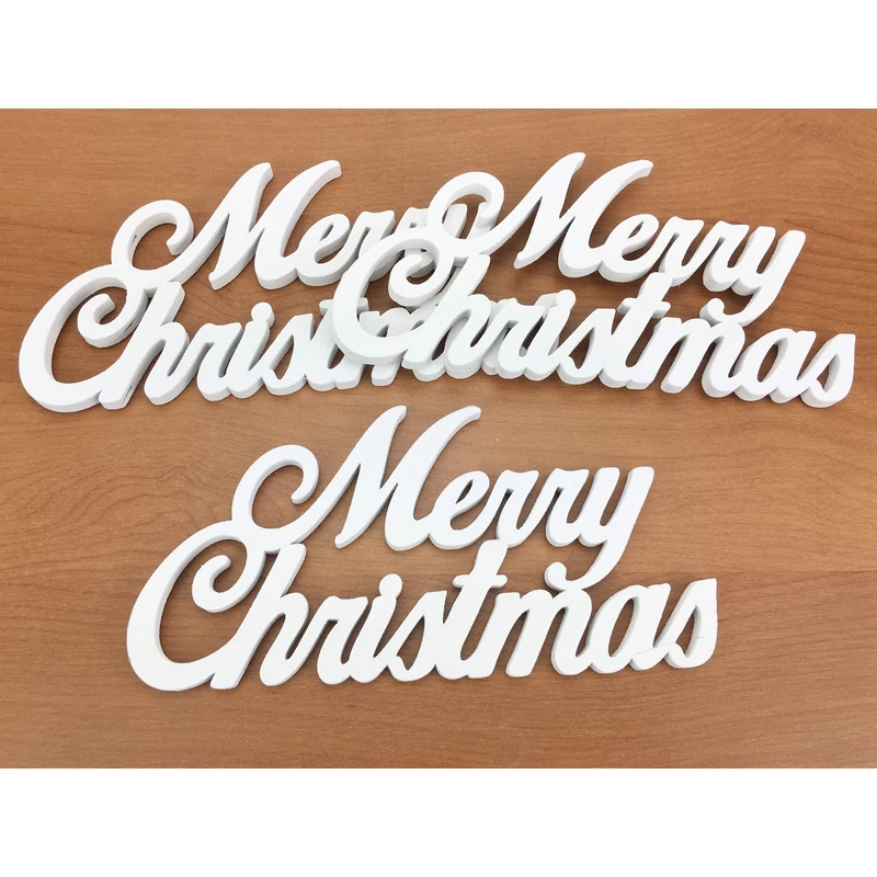 Merry Christmas felirat fehér
