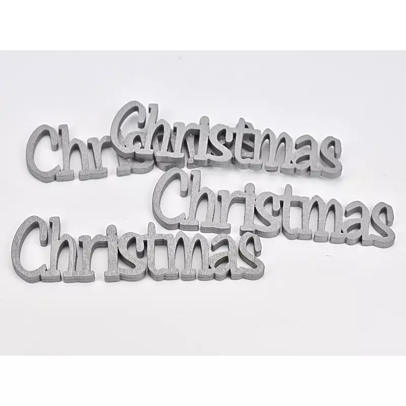Christmas felirat ezüst 15cm 4db/csomag