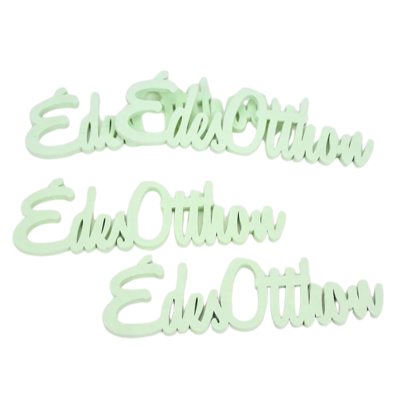 Fa "Édes Otthon" felirat menta 15cm 4db/csomag