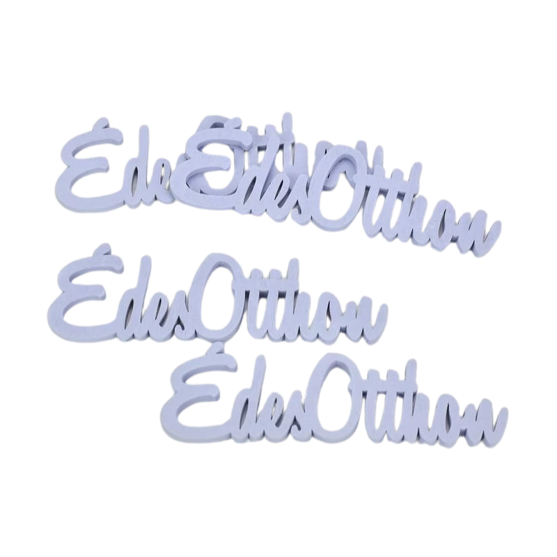 Fa "Édes Otthon" felirat lila 15cm 4db/csomag