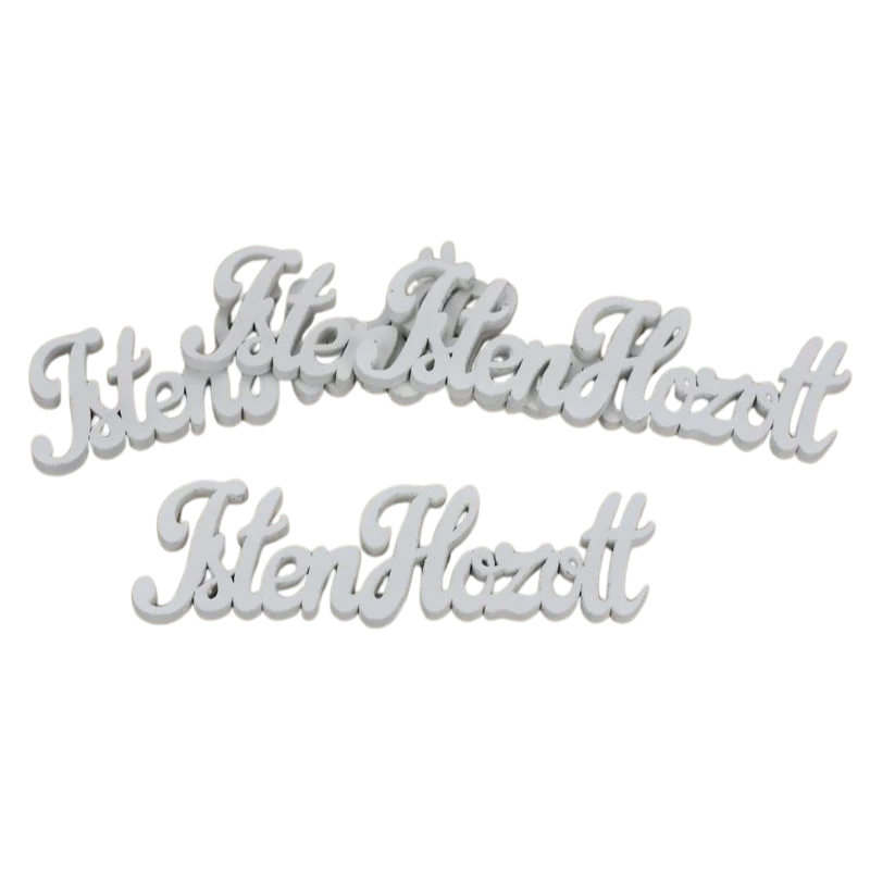 Isten Hozott felirat fehér 15cm 4db/csomag
