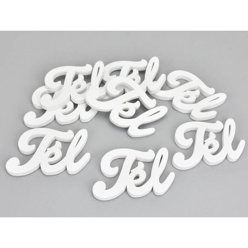 Fehér fa Tél felirat 4,5x7cm 8db/csomag