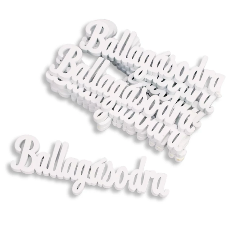 Fehér "Ballagásodra" felirat 10cm 8db/csomag