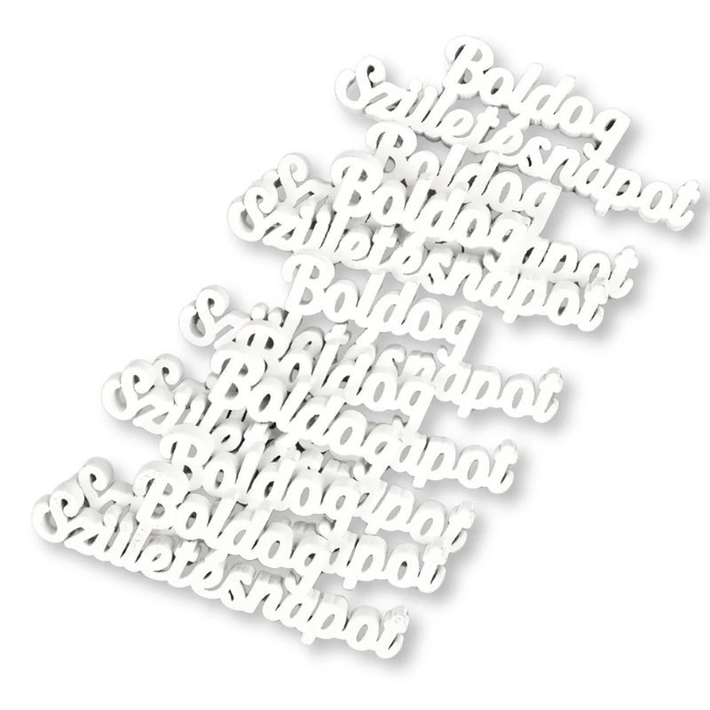 Natúr fa Boldog születésnapot felirat fehér