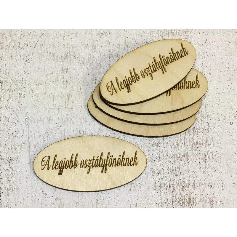 Natúr fa - "A legjobb osztályfőnöknek" ovál tábla 
