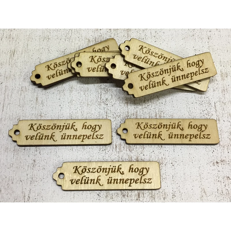 Natúr fa -"Köszönjük, hogy..." hosszú scrapbook tábla 