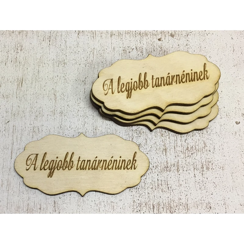 Natúr fa - "A legjobb tanárnéninek" fodros tábla 
