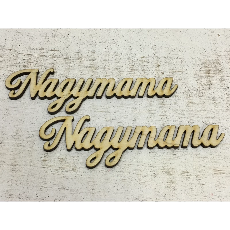 Natúr fa -  "Nagymama" felirat 12,5cm 