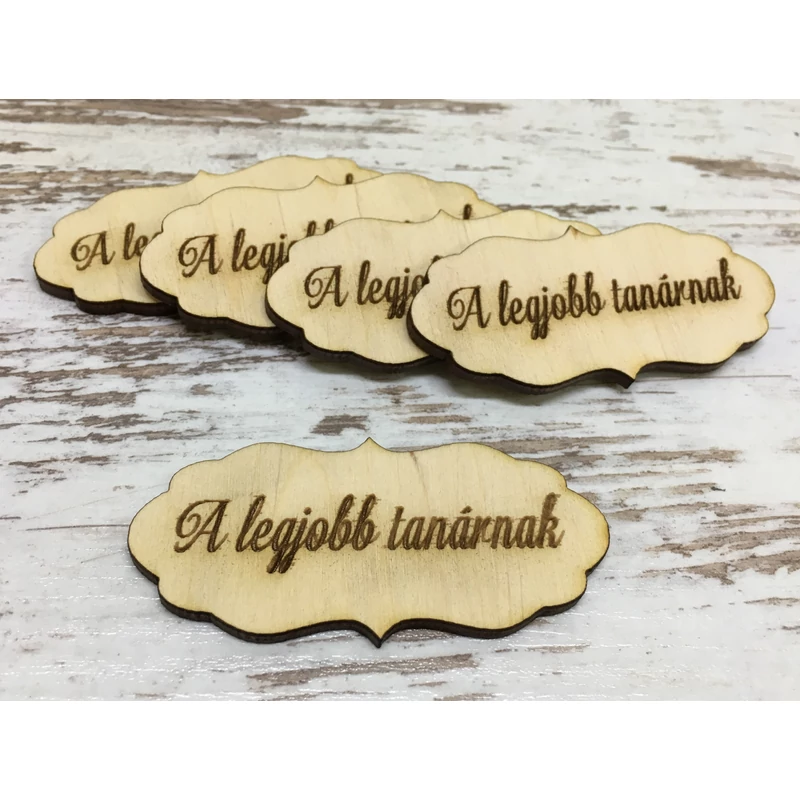 Natúr fa - "A legjobb tanárnak" fodros tábla 