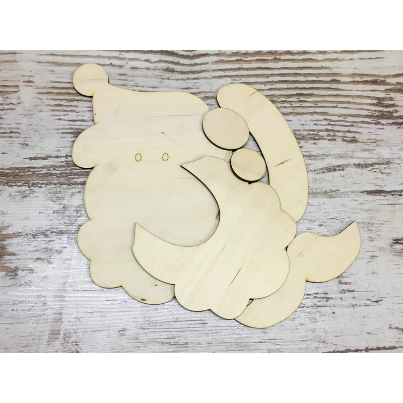 Natúr fa - Kreatív mikulásfej 25cm