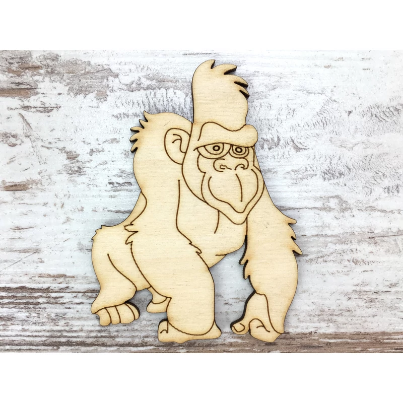 Natúr fa - Gorilla rajzos 10cm