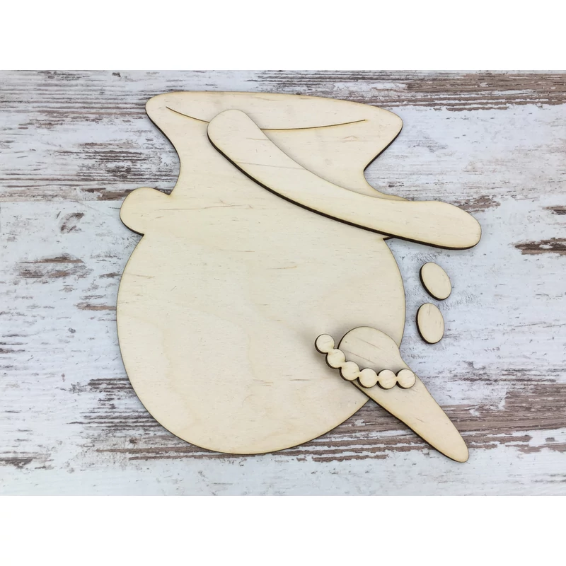 Natúr fa - Kreatív hóember fej 20cm