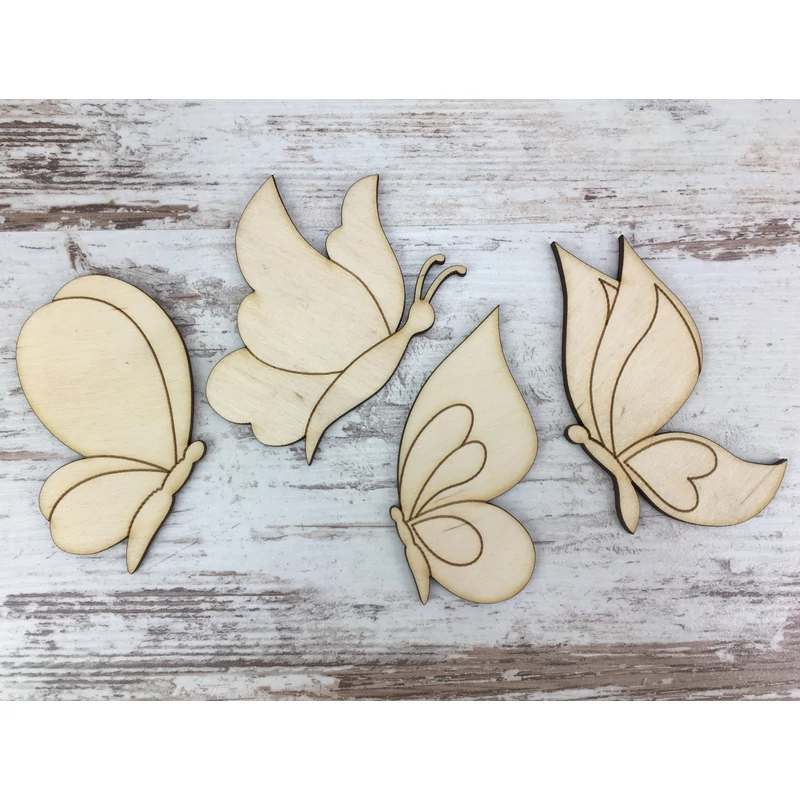 Natúr fa - Lepkék oldal nézetben 8cm 