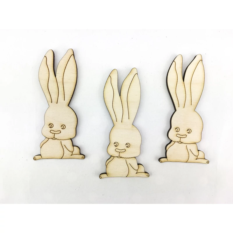 Natúr fa - Nagyfülű nyuszi 8cm 