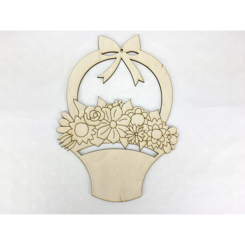 Natúr fa - Virágok kosárban  29,5cm