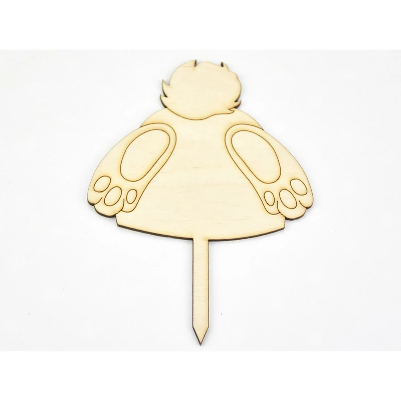 Natúr fa - Beszúrós nyuszi popsi 13,5cm