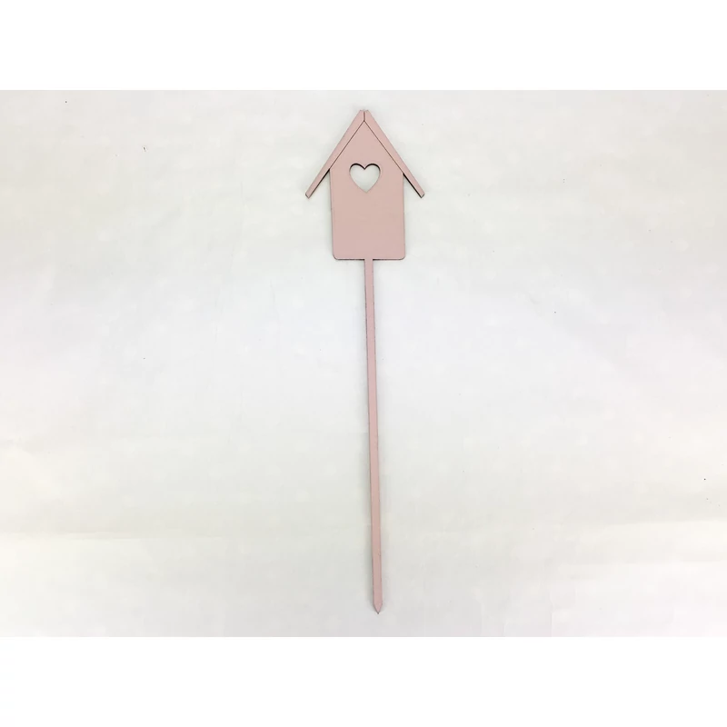 Natúr fa - Beszúrós madárházikó antikrózsa 7x29cm