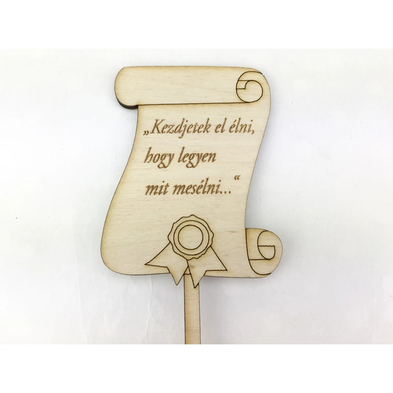 Natúr fa - Beszúrós pergament "Kezdjetek el..."