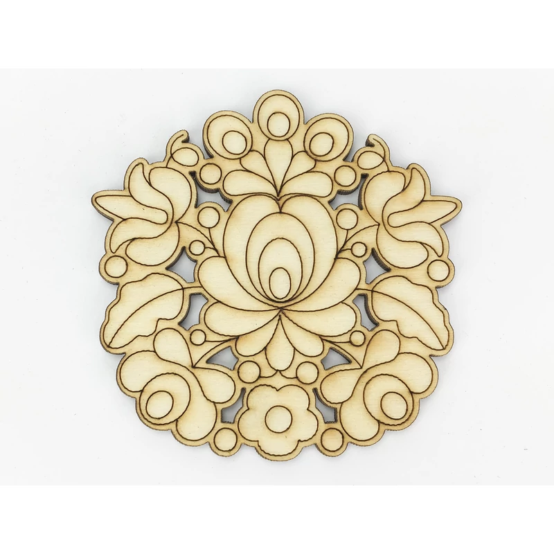 Natúr fa - Pohár alátét matyó minta 9cm