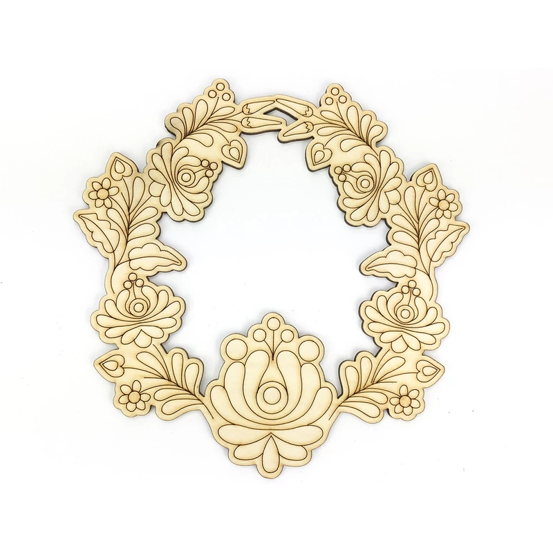 Natúr fa - Matyó koszorú 20cm