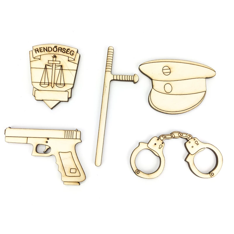 Natúr fa - Rendőr pár 10cm 