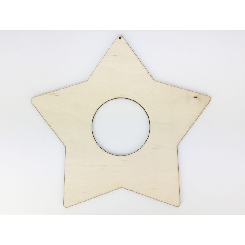 Natúr fa - Csillag koszorú 24x25cm