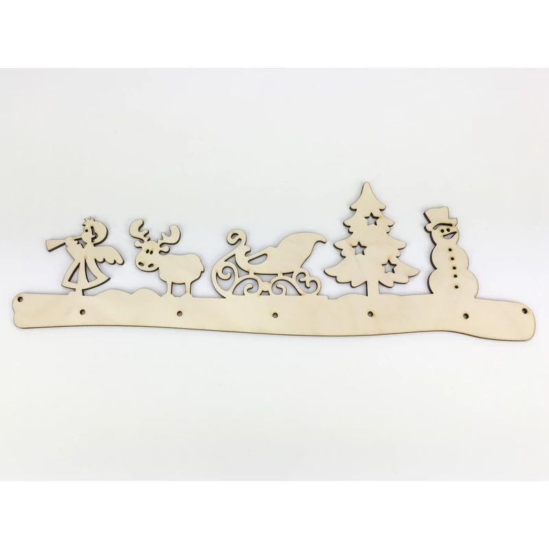 Natúr fa - Karácsonyi ajtódísz