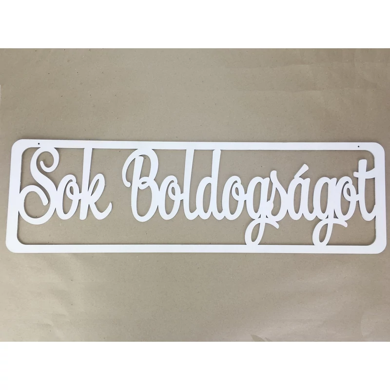 Natúr fa - &quot;Sok boldogságot&quot; tábla 74cm